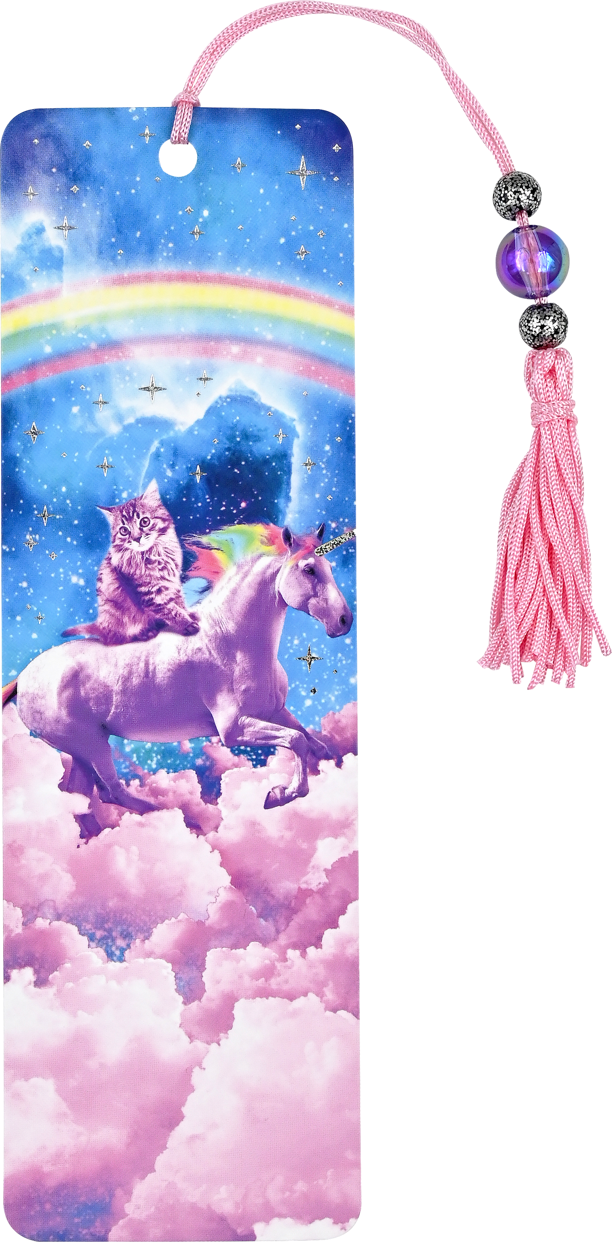 Unicorn & Kittens Forever Beaded Bookmark