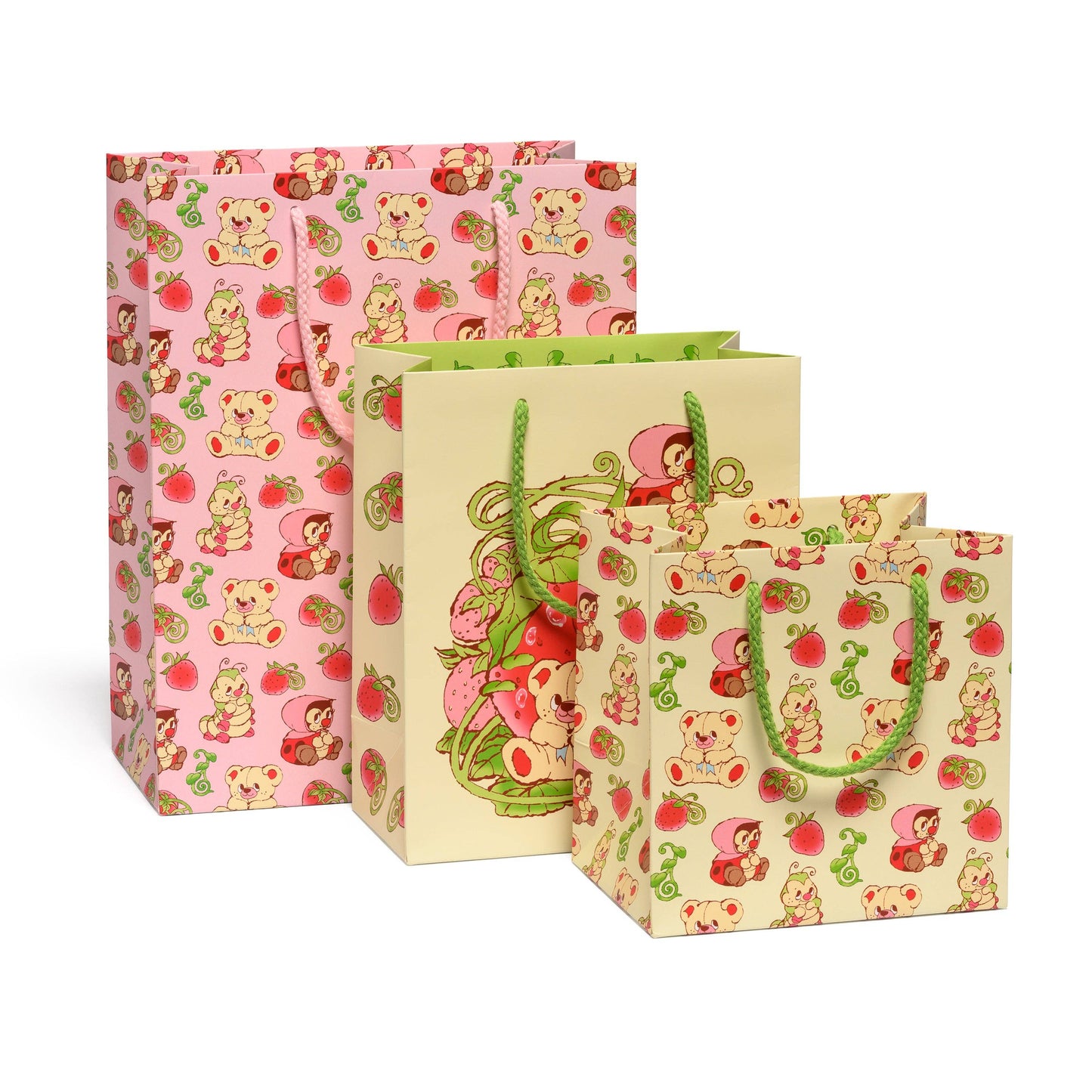 Gift Bag - Red Cap - Strawberry Critters - Small