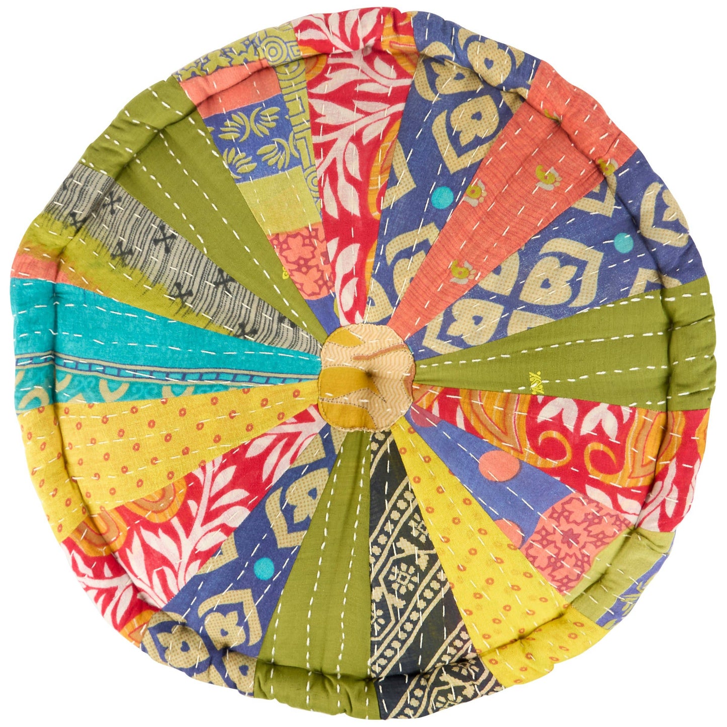 Round Kantha Floor / Meditation Pillow