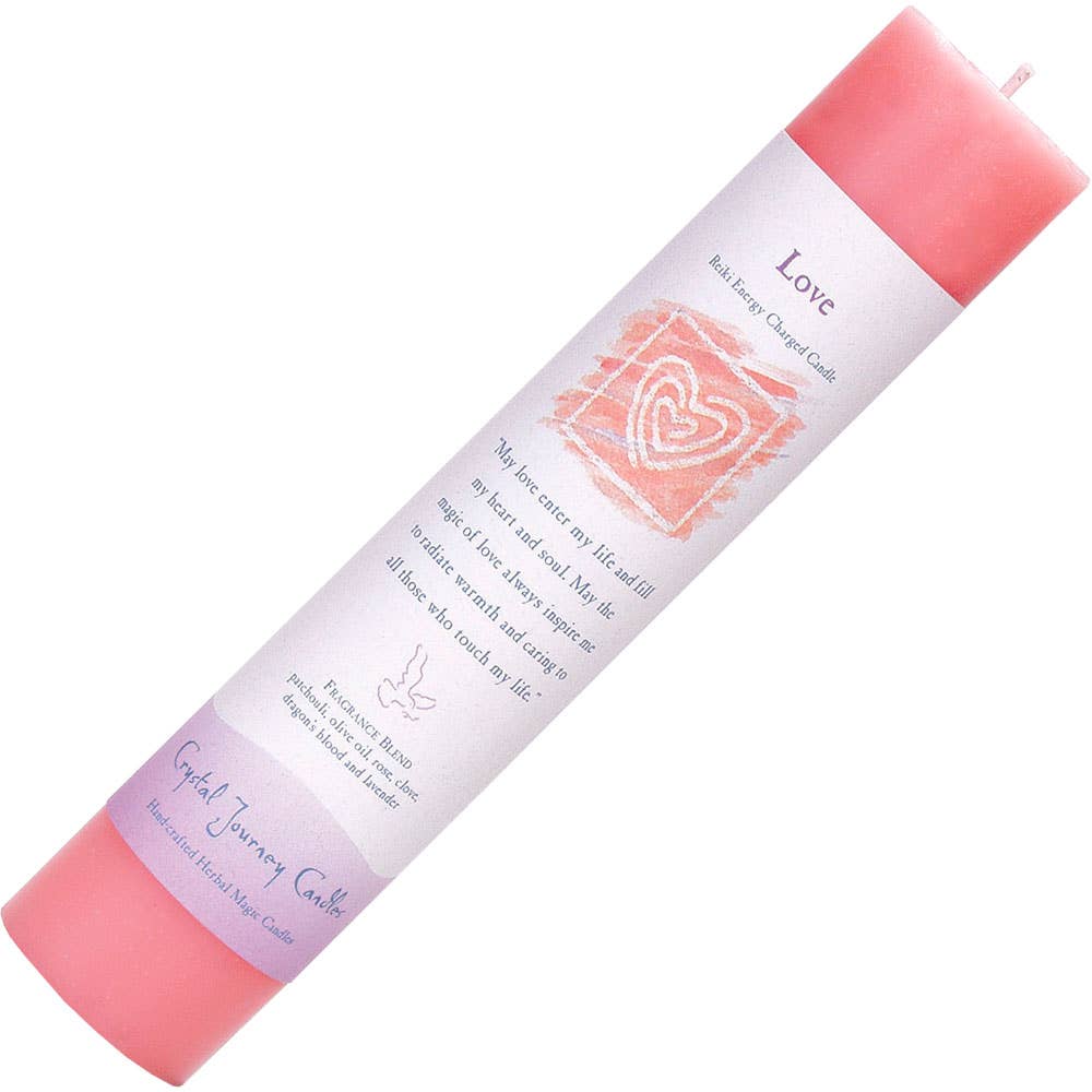 Reiki Herbal Pillar Candle Love