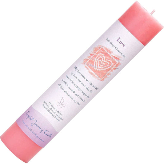 Reiki Herbal Pillar Candle Love