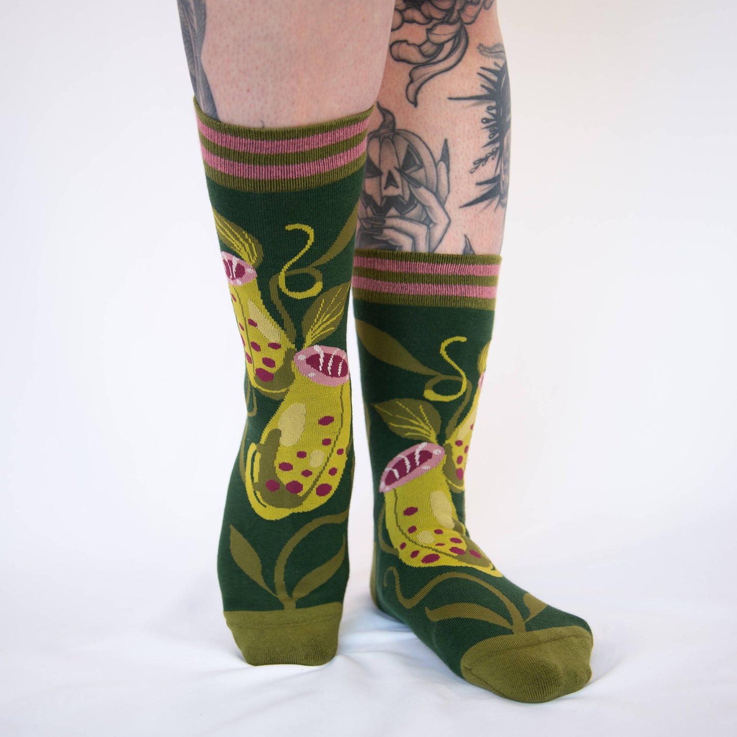 Socks - Foot Clothes - Pitcher Plant Crew Socks