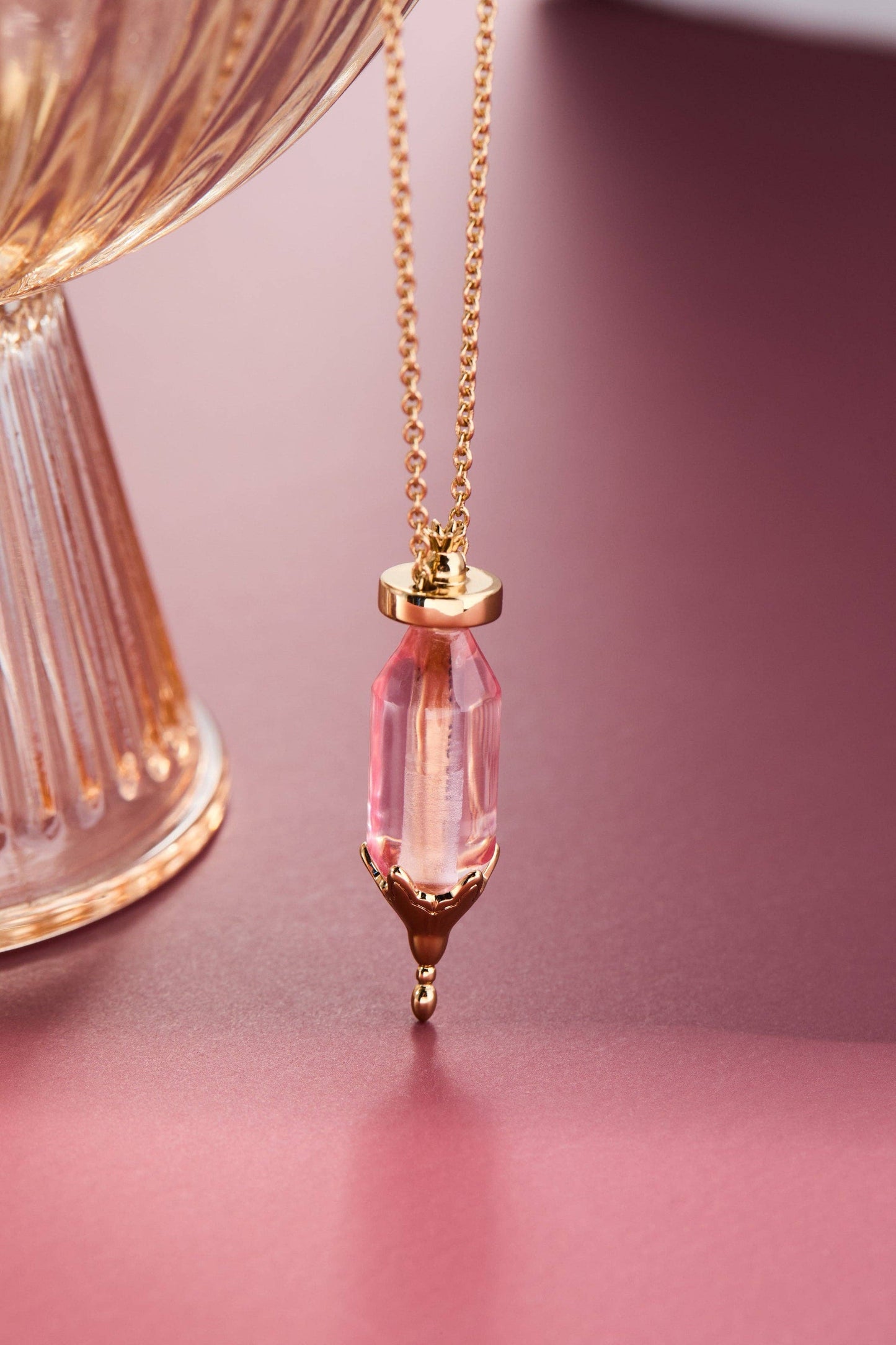 Potion Bottle Slider Necklace - You are Loved - Gold