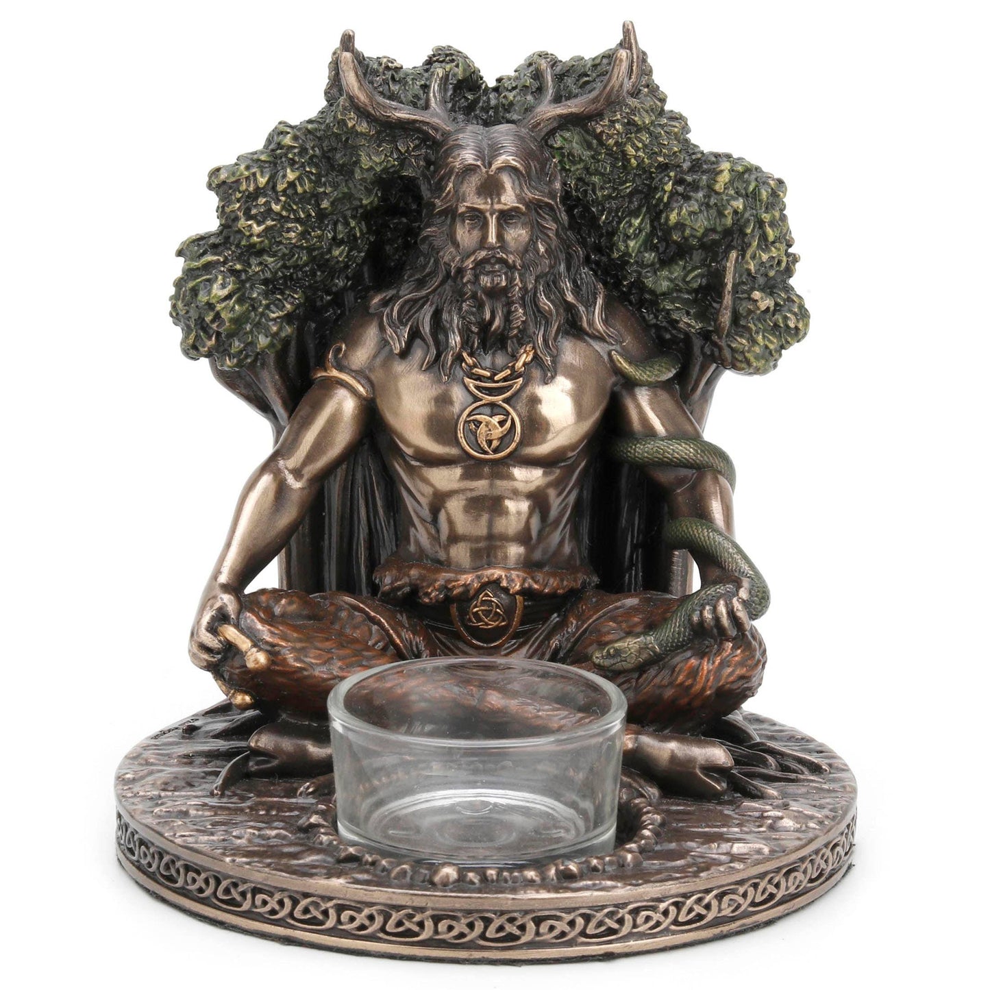 5 3/8 Inches Celtic God Cernunnos Tealight Candle Holder CCB