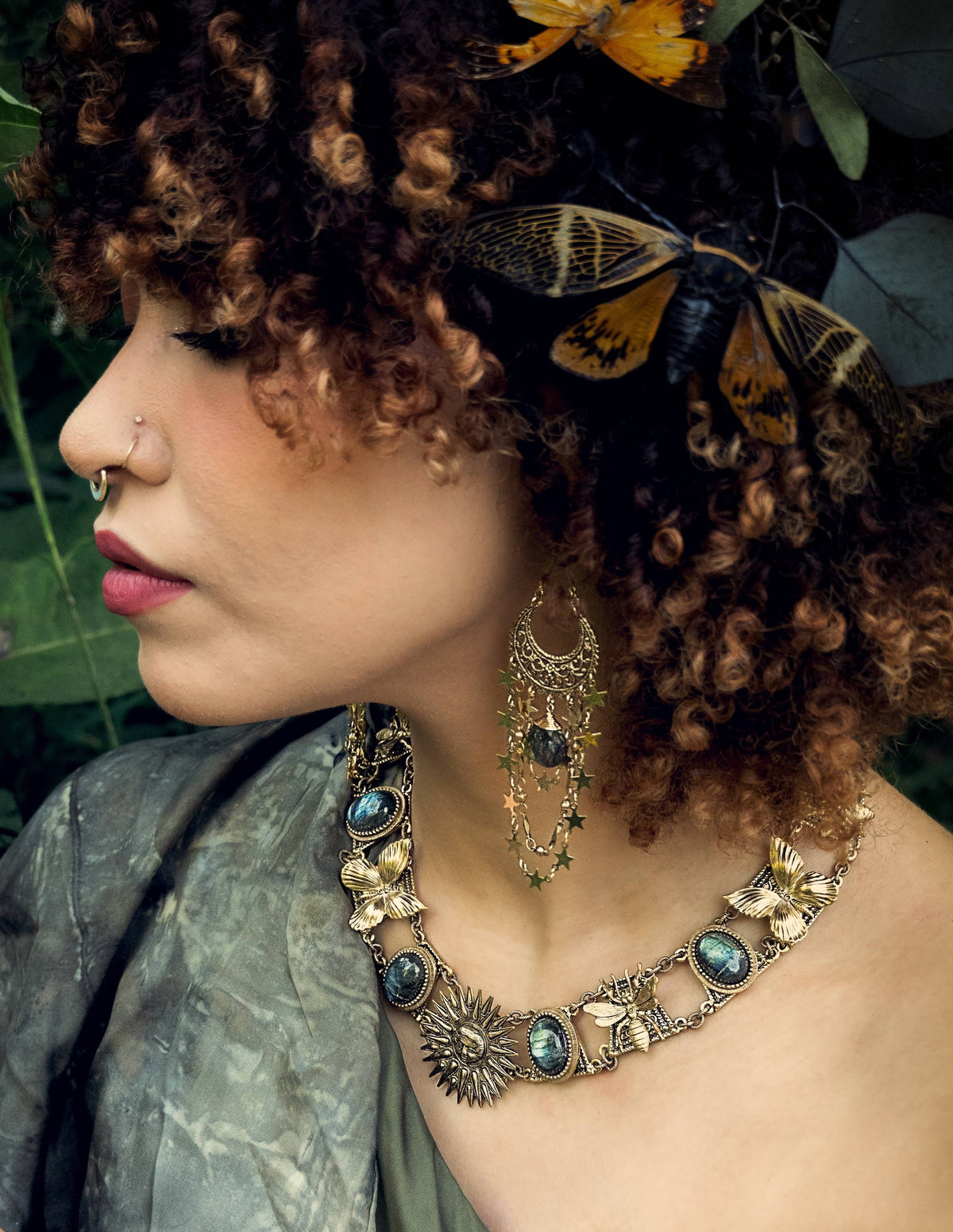 Guiding Star Earrings : Labradorite