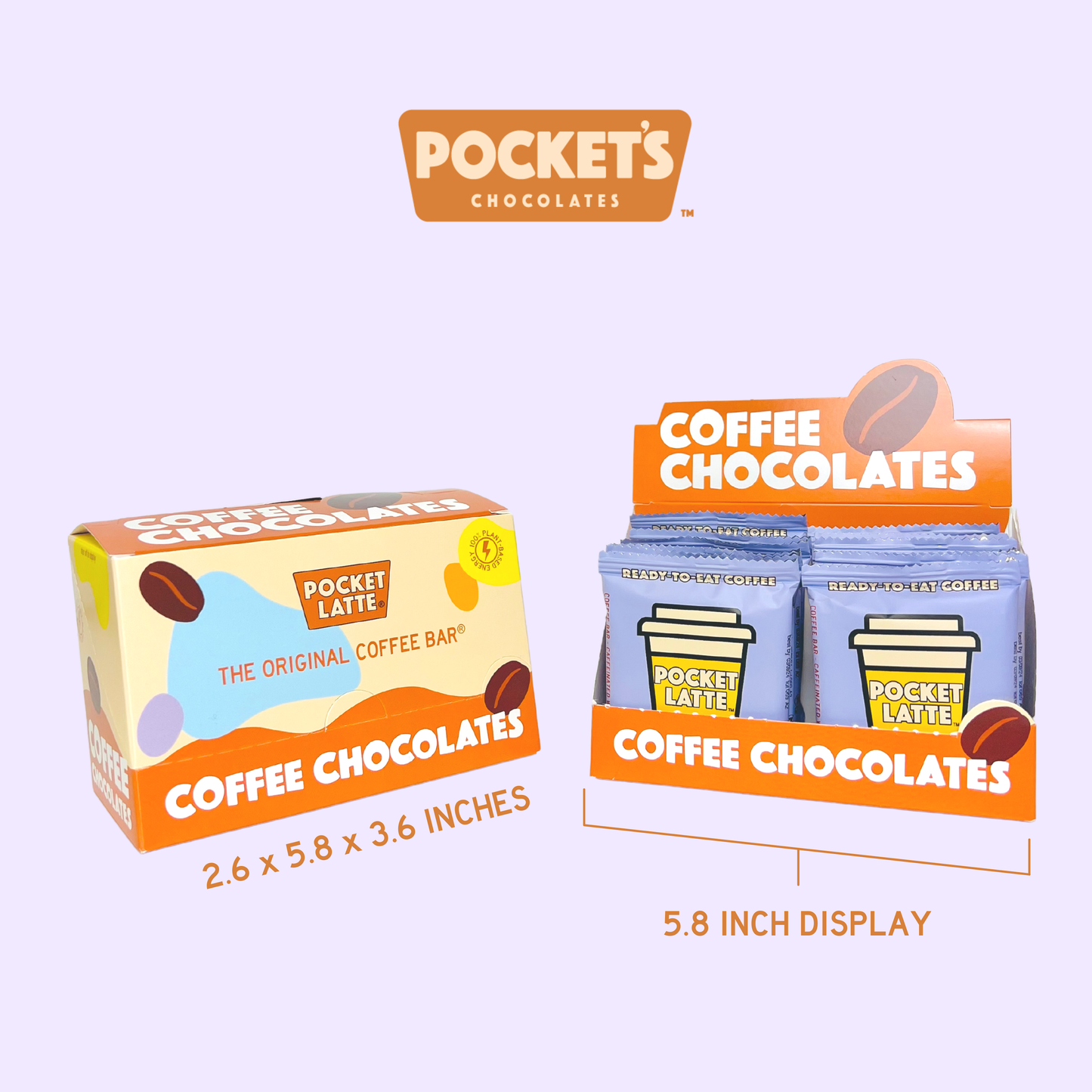 Pockets Chocolates - Lavender Vanilla - Coffee Chocolate Bar