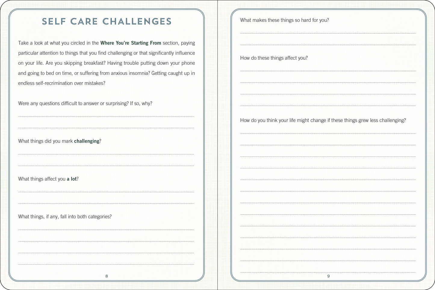 Self Care - A Journal for Being Kind to Yourself