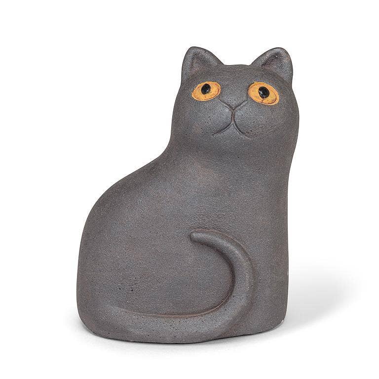 Small Charcoal Cat-6"H