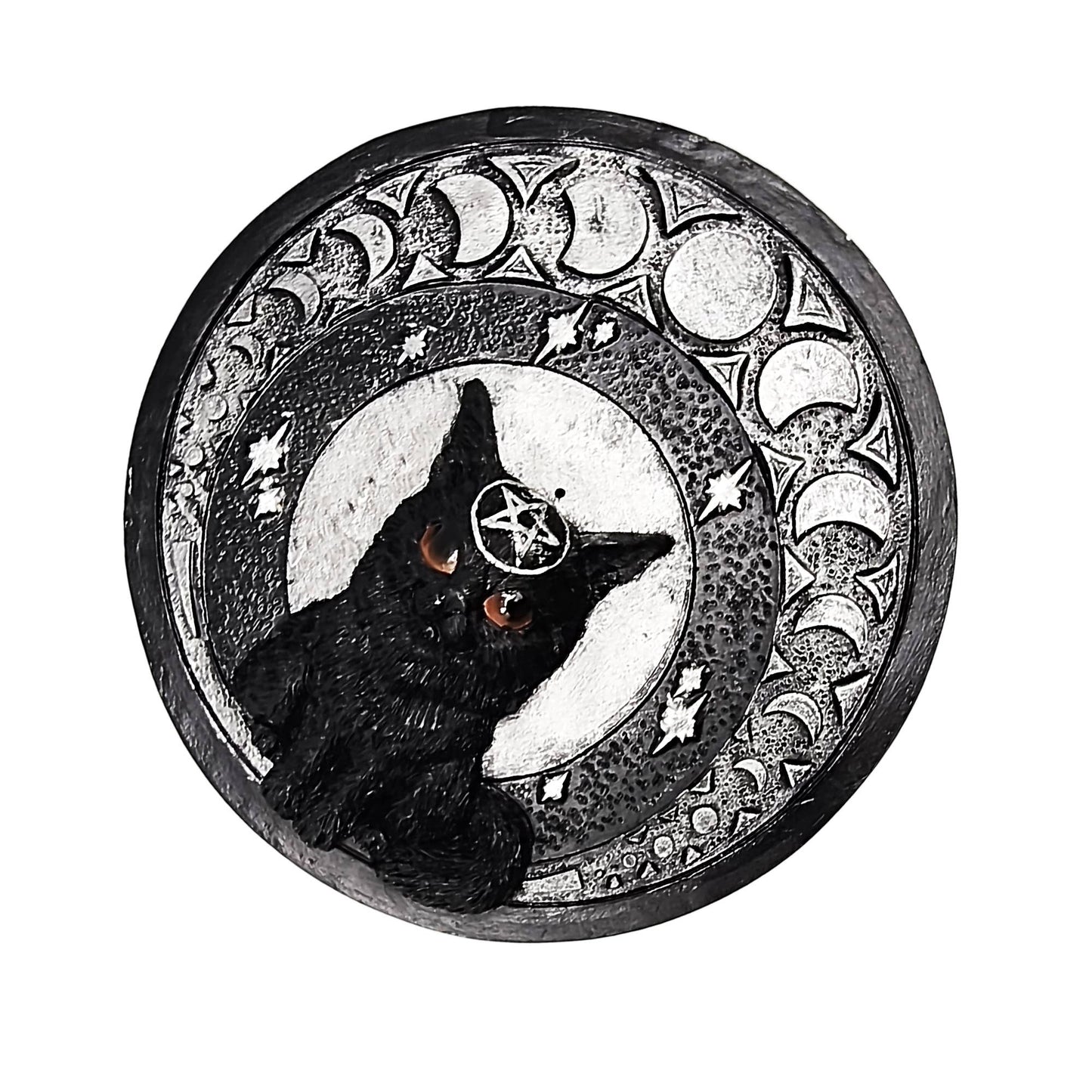 Black Cat Moons Incense Burner