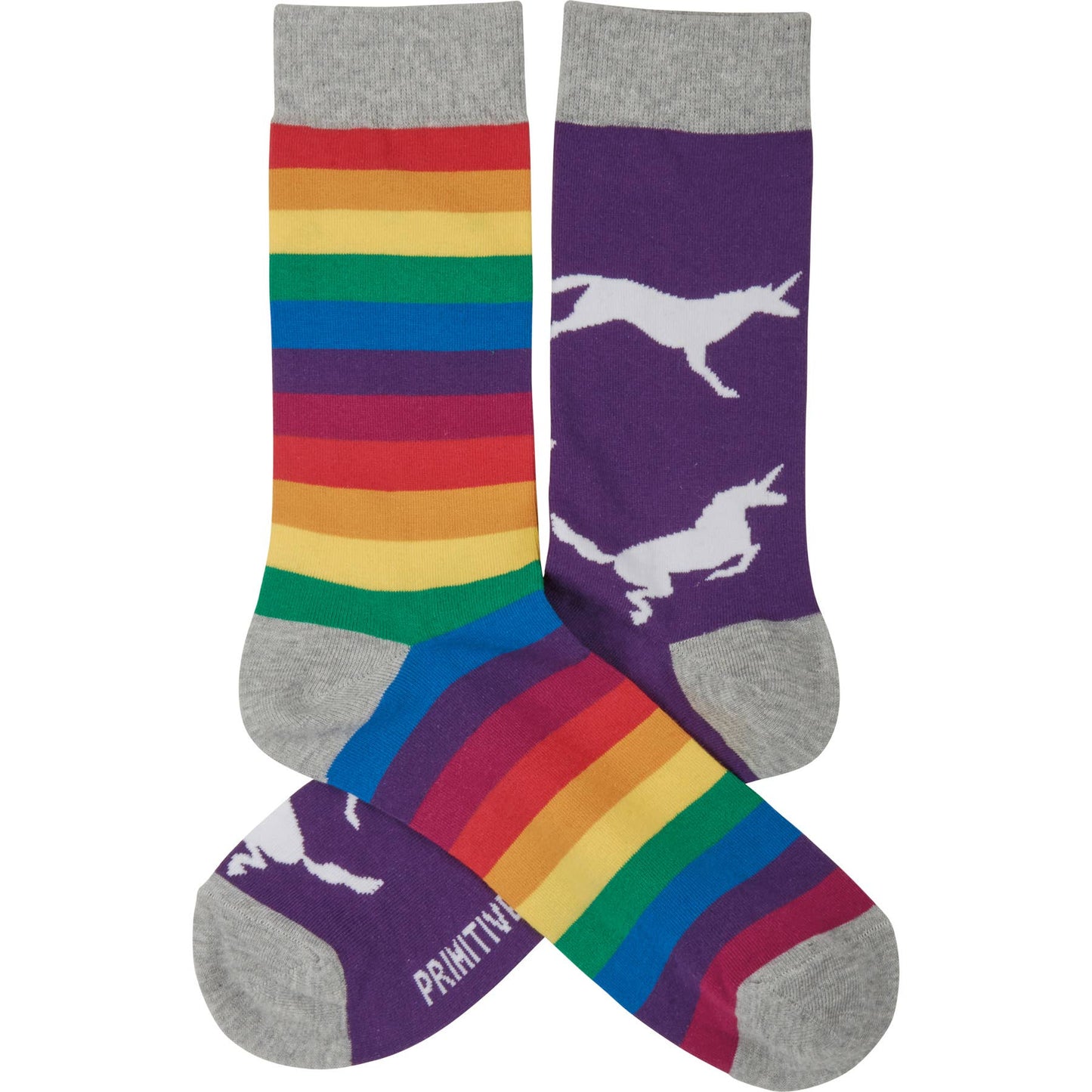 Socks - Rainbows and Unicorns - Primitives by Kathy