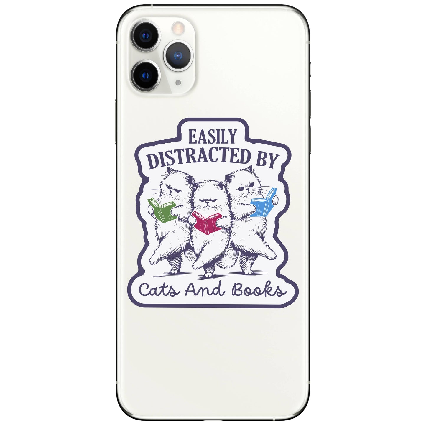 JM Stickers - Adorable Kitty Cat Book Read High Quality Vinyl Sticker
