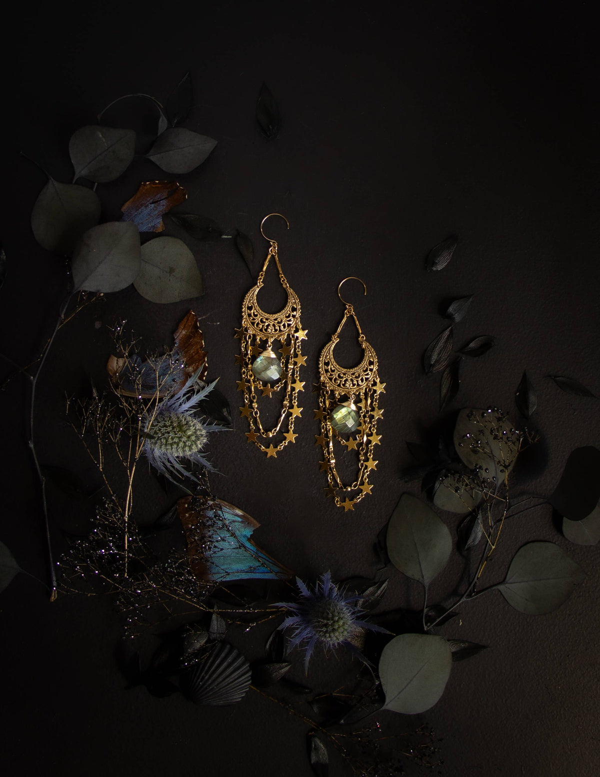 Guiding Star Earrings : Labradorite