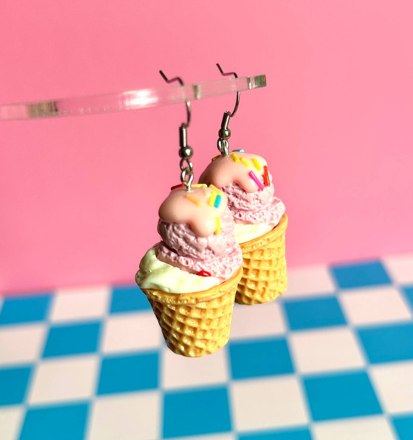 Ice Cream Earrings Food Earrings Funky Earrings Fun Earrings