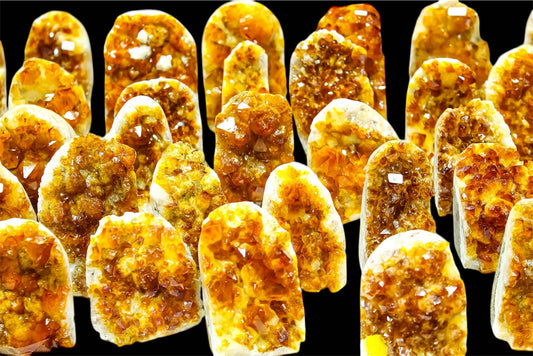 Citrine Cut Base Standing Dark 64