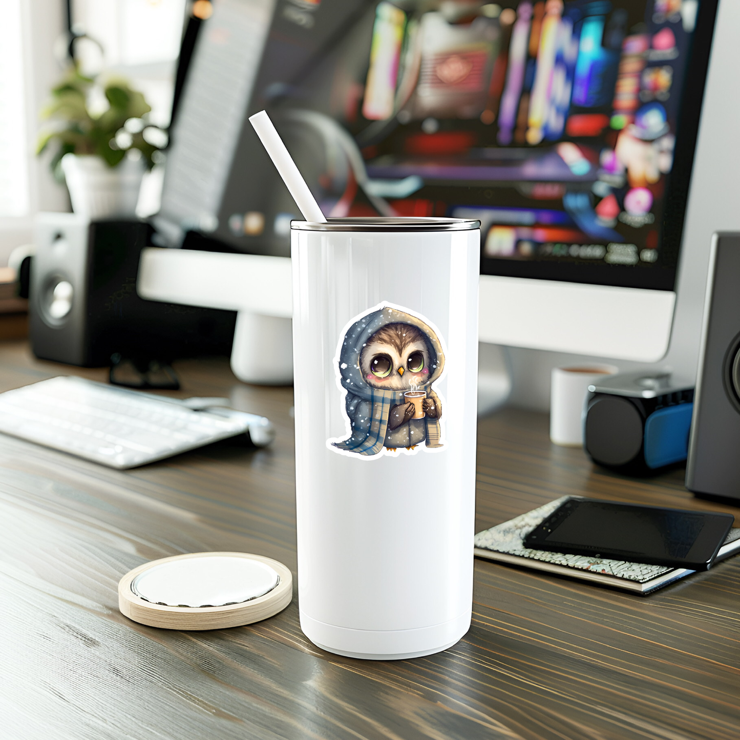 Sticker MMT - Adorable Snow Owl Vinyl