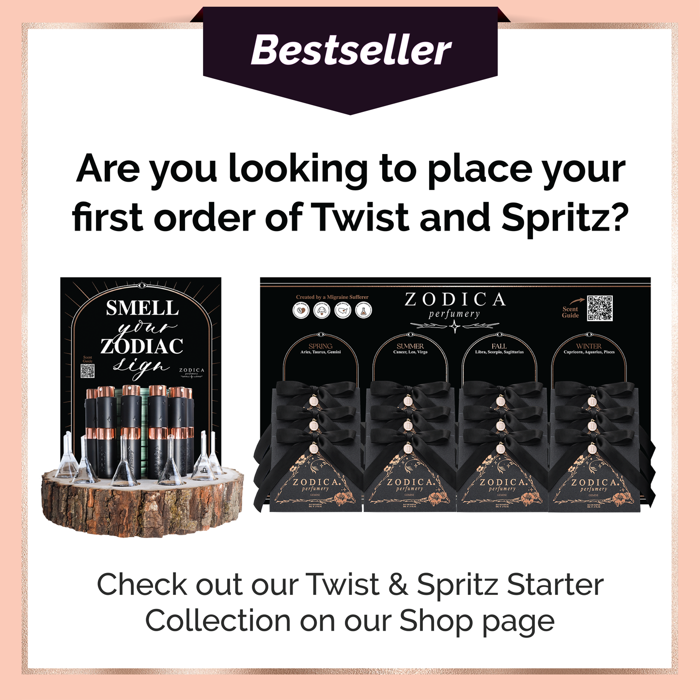 Zodiac Perfume - Taurus - Twist & Spritz Travel Spray Gift Set 8ml