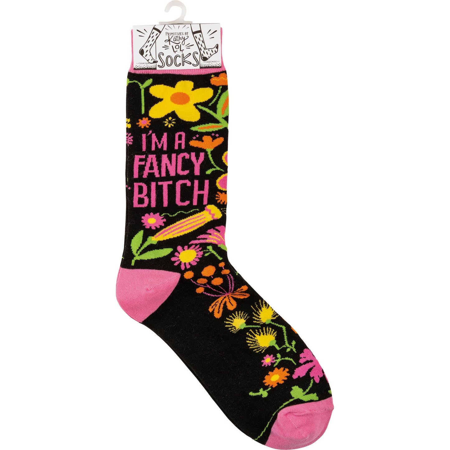 Socks - I'm A Fancy Bitch - Primitives by Kathy