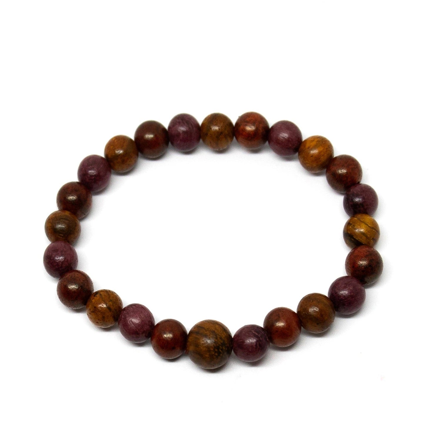 Dragon Blood Wood, Purpleheart, Tiger Aloeswood Bracelet 8mm