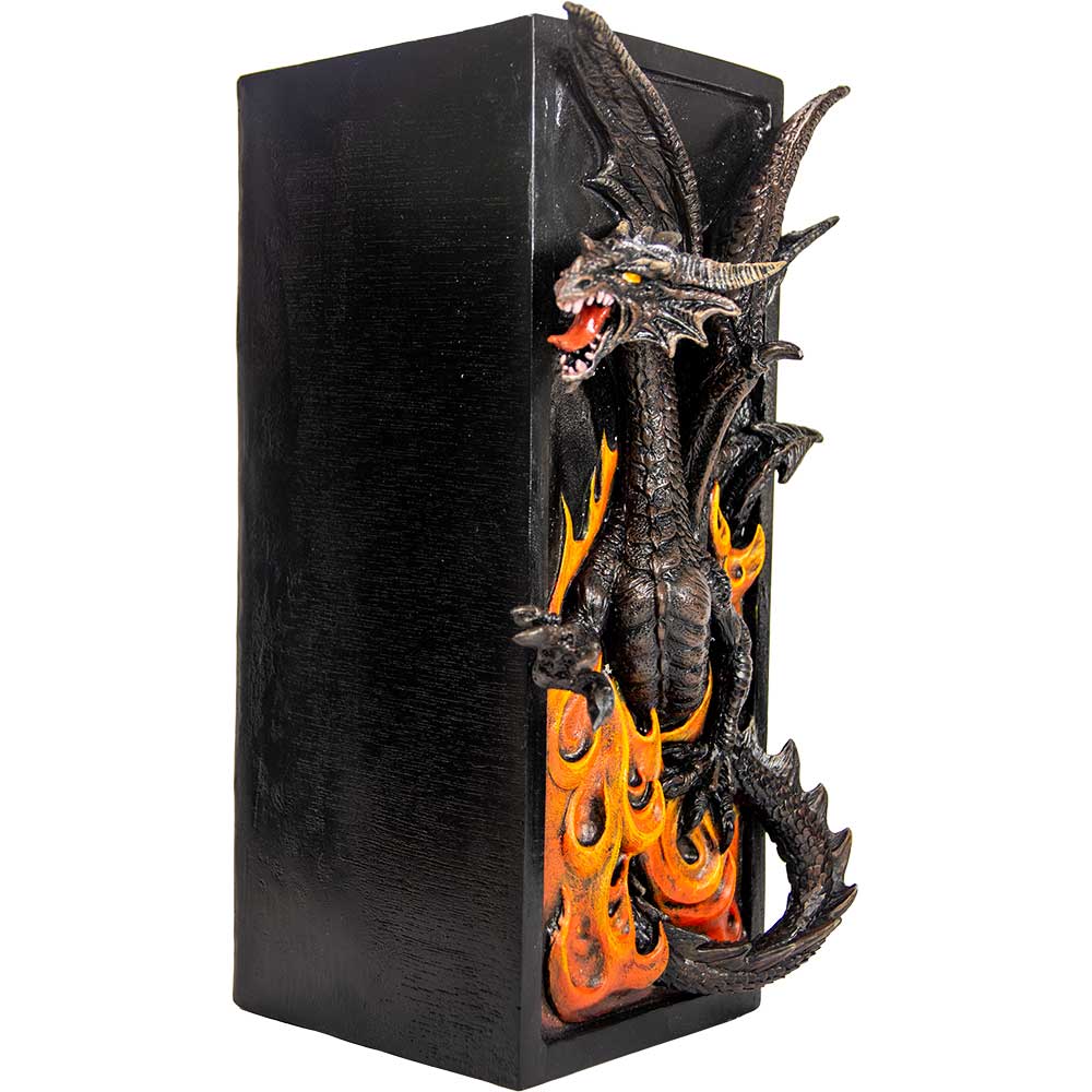 Polyresin Bookshelf Decor - Winged Dragon & Fire (Each): Dragon