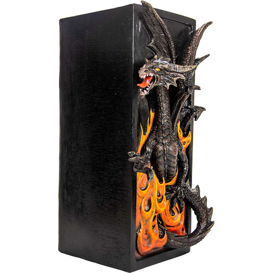 Polyresin Bookshelf Decor - Winged Dragon & Fire (Each): Dragon