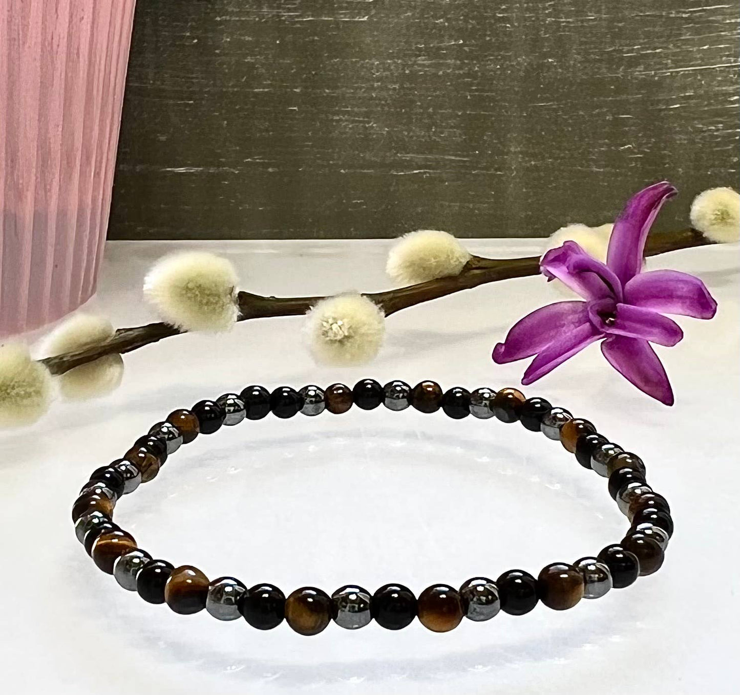 Beaded Bracelets - Natural Protection 4mm 7.5” Stretch Bracelet