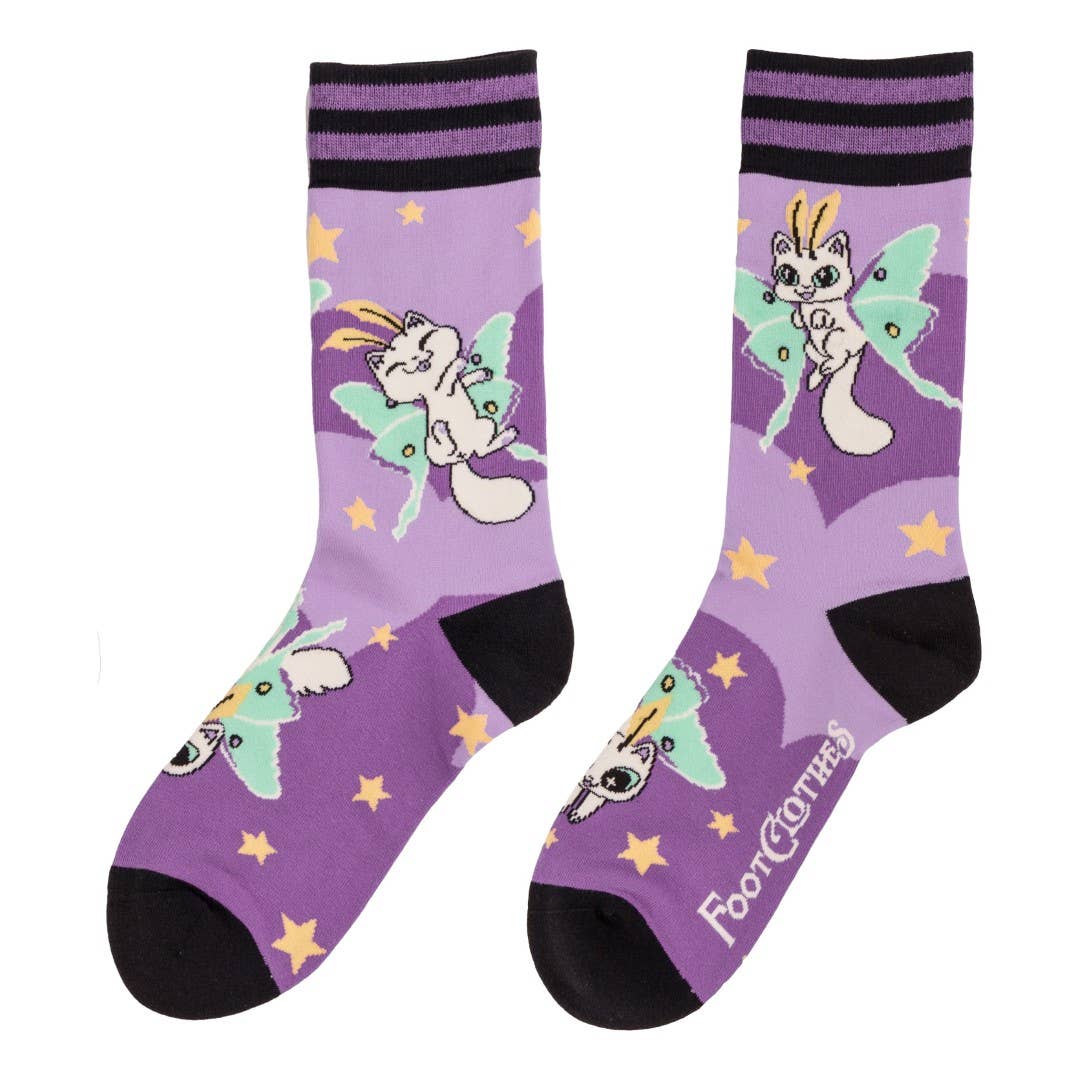 Foot Clothes - Kitty Moths Crew Socks