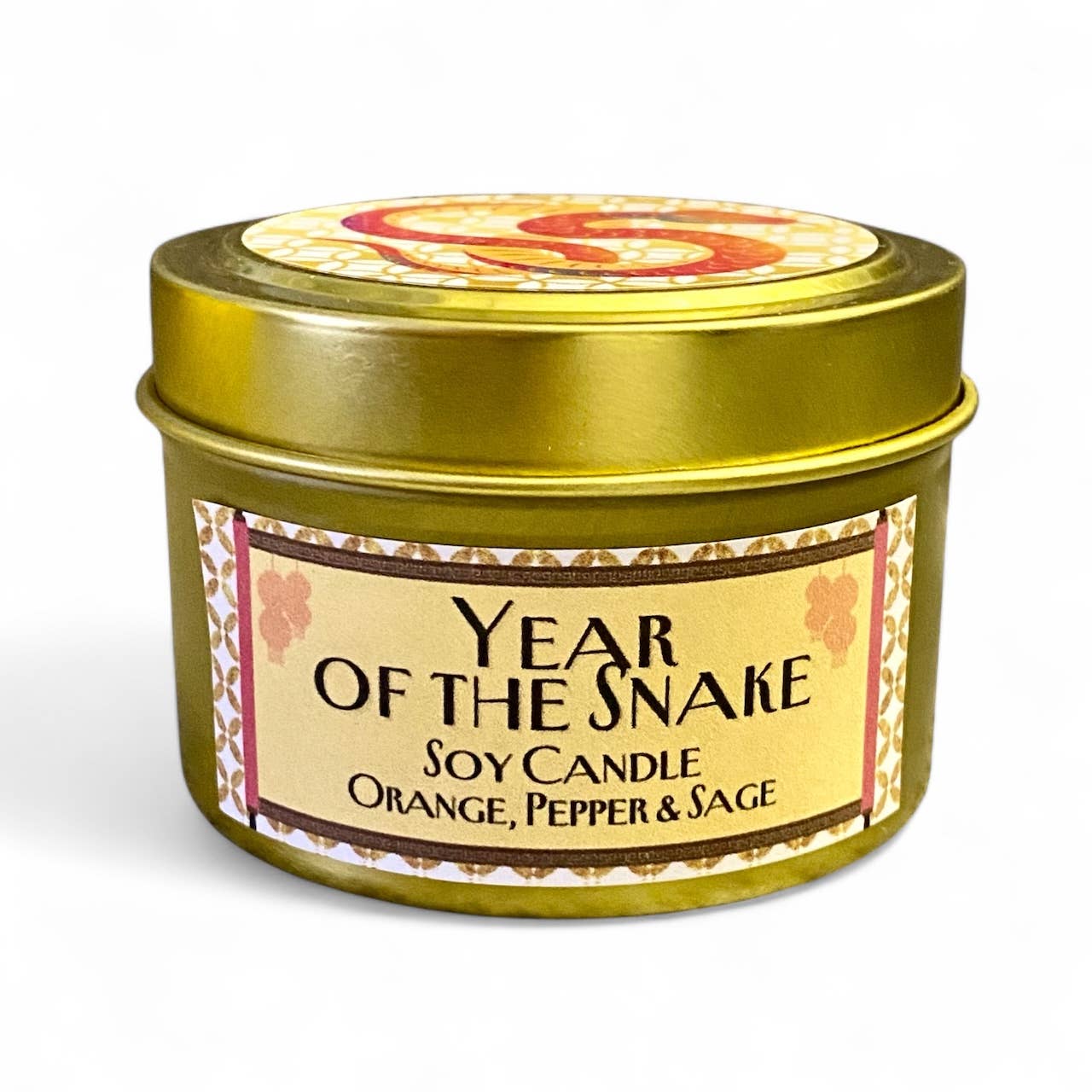 Year of the Snake Candle | Orange, Pepper & Sage | Vegan