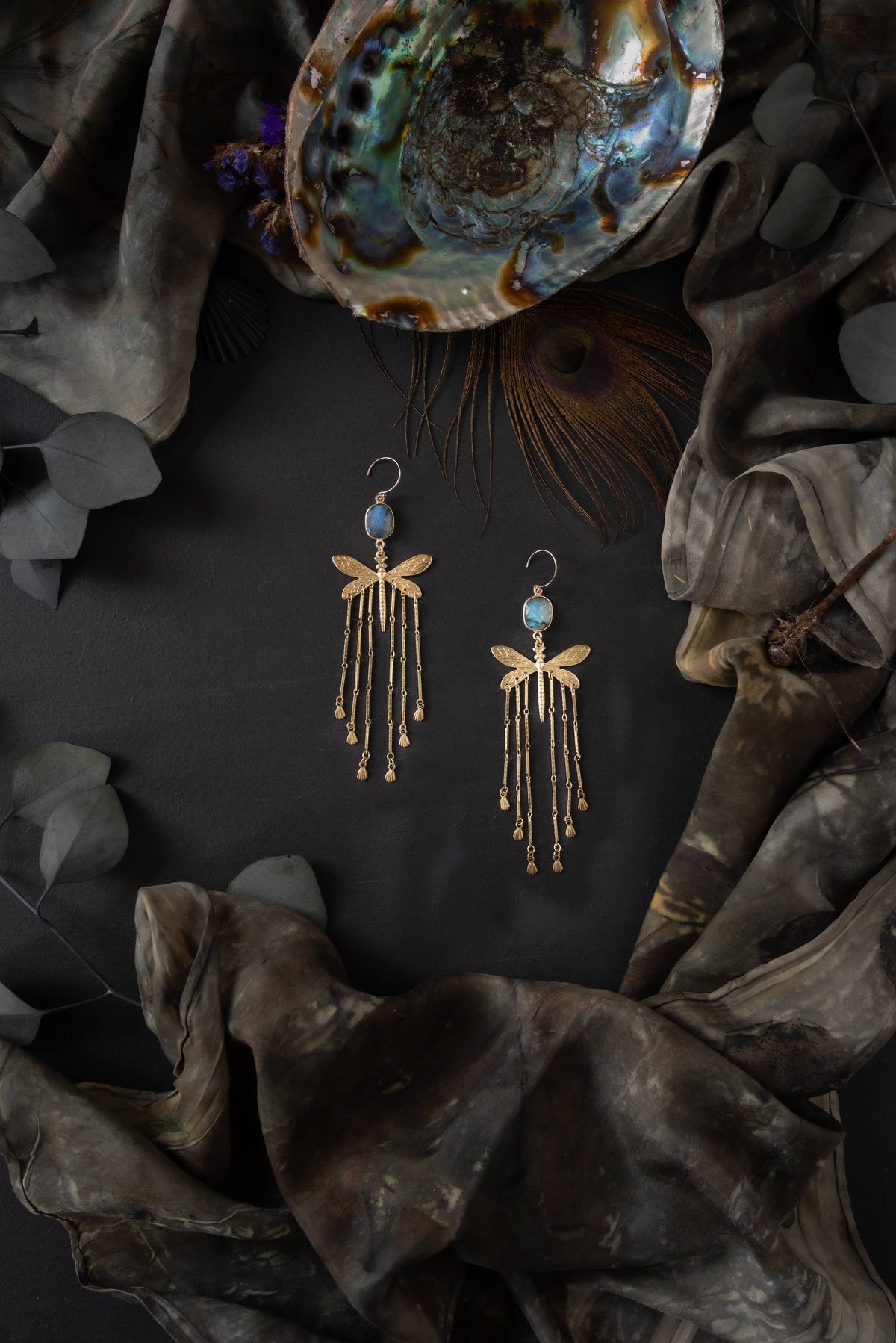Temple of Venus Tassel Earrings: Dragonfly