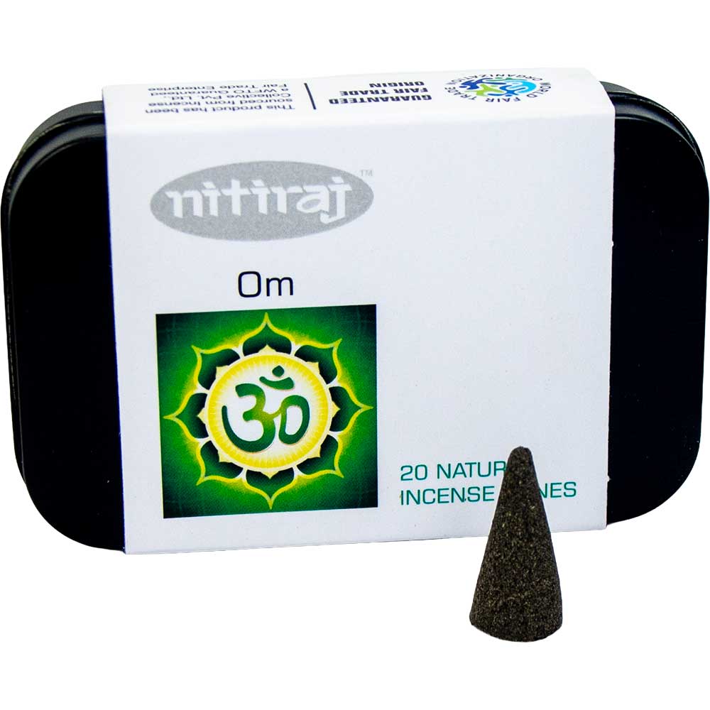 Nitiraj Natural Cones Box of 20 - Om