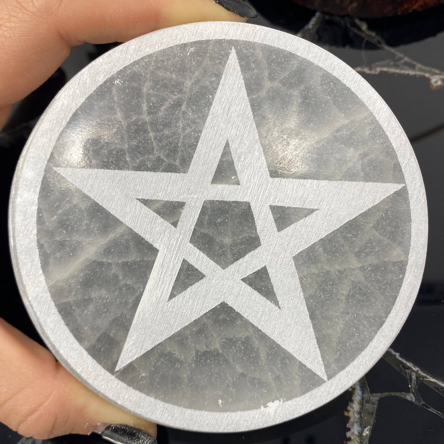 Selenite Star Plate