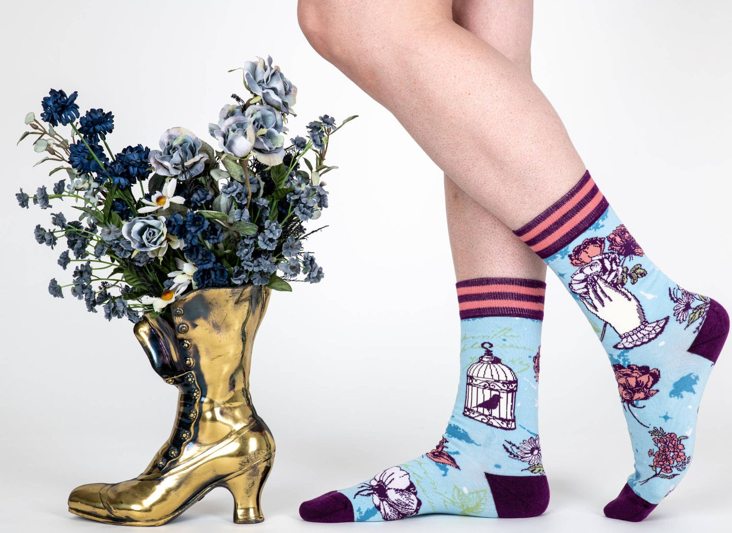 Socks - Floral Nightingale Crew