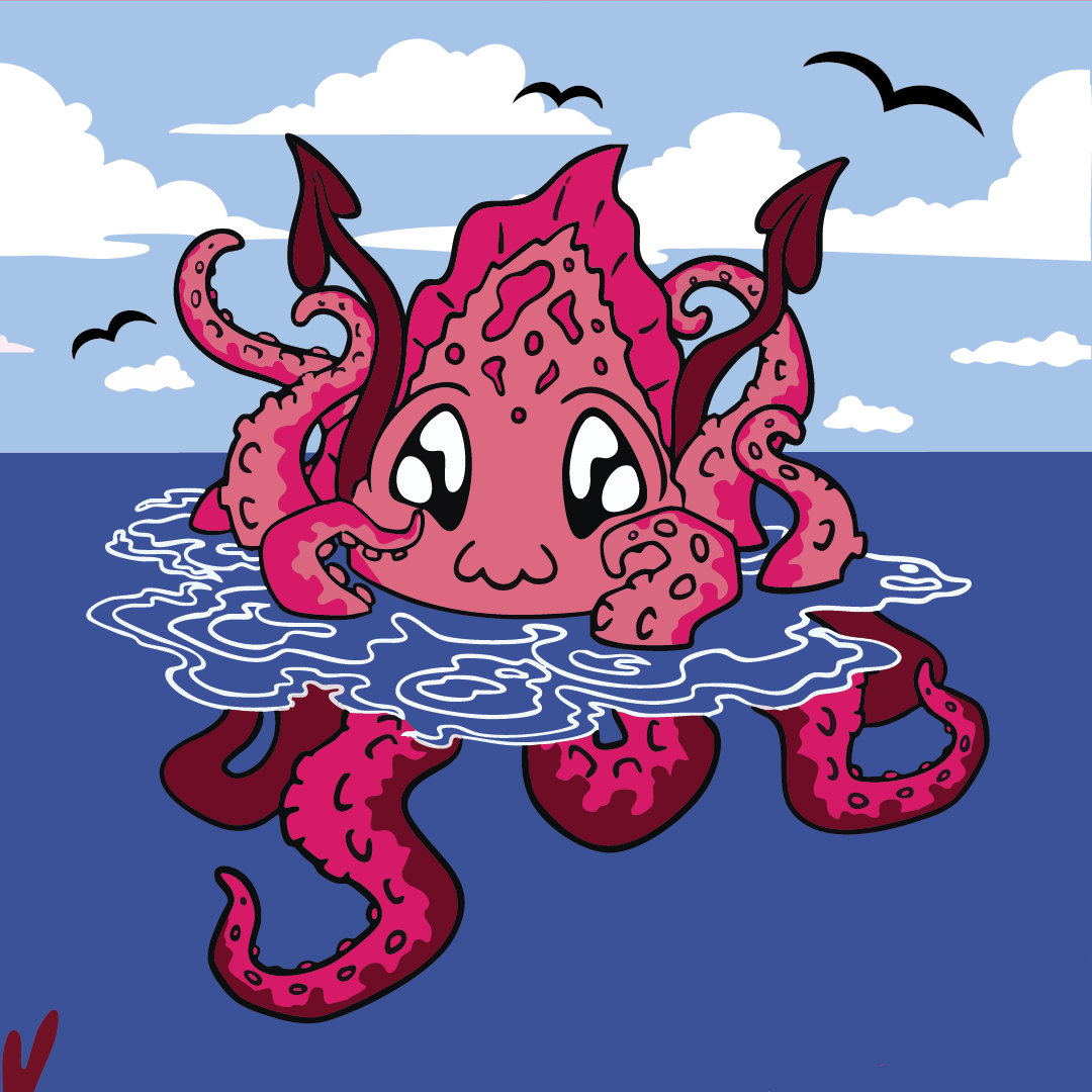 Foot Clothes - Cute Kraken Crew Socks