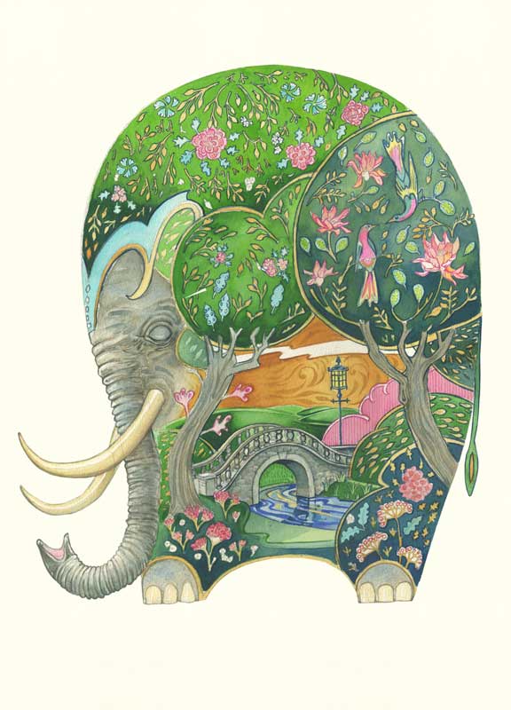 Greeting Card - DM Collection - Sleeping Elephant