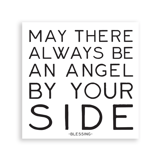 Quotable Magnet "Angel By Your Side", 3.5 in. Square