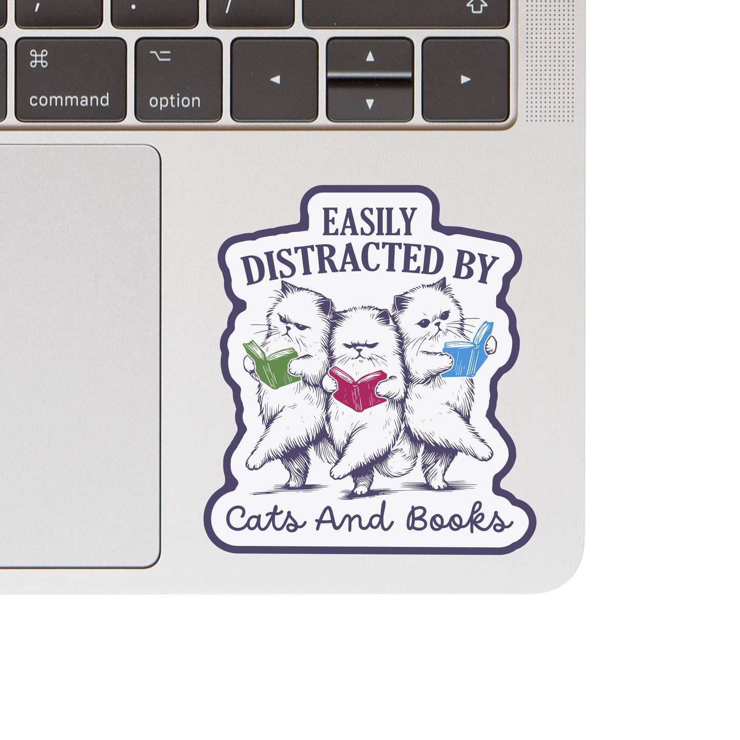 JM Stickers - Adorable Kitty Cat Book Read High Quality Vinyl Sticker