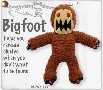 Bigfoot String Doll Keychain