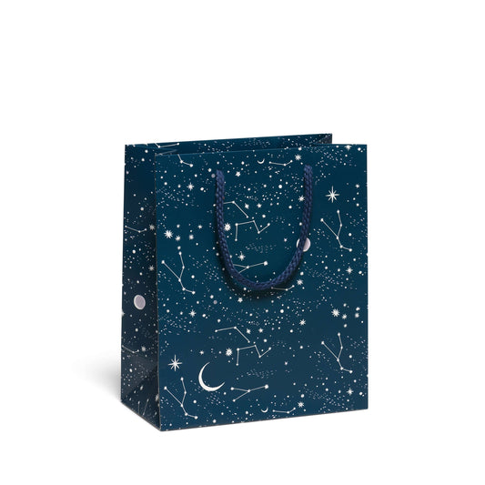 Gift Bag - Red Cup - Moon and Stars - Medium