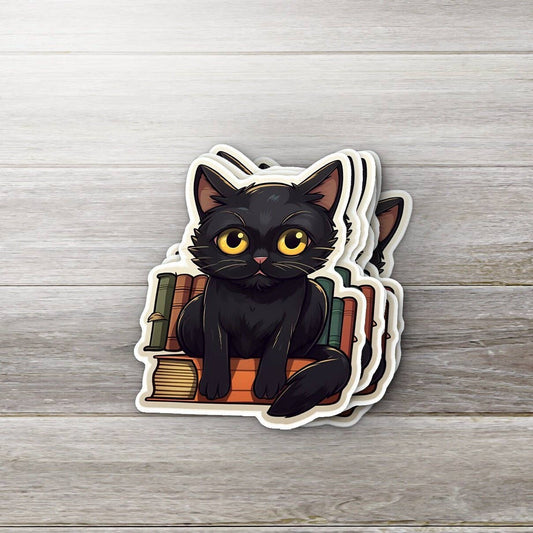 Stickers - OZ - Midnight Reader Kitty
