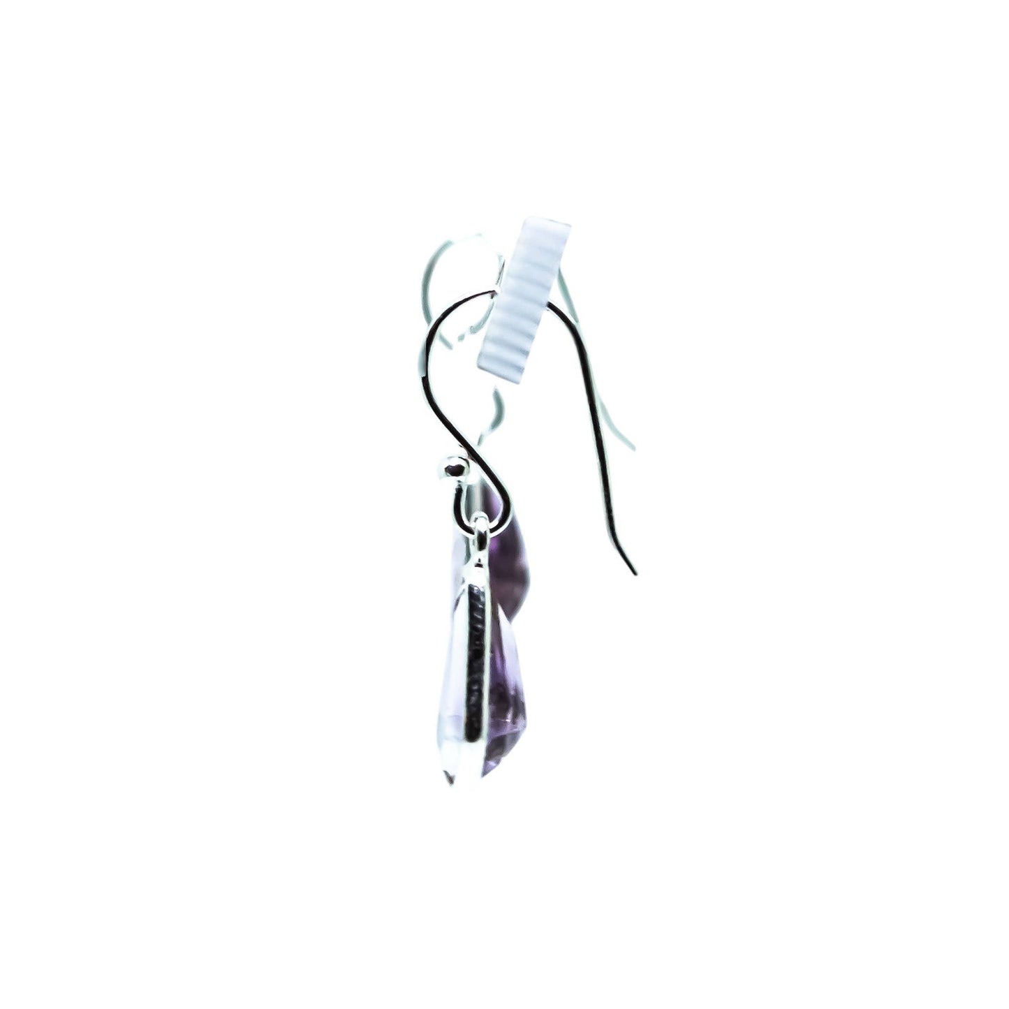 Amethyst Abstract Dangling Earrings Sterling Silver