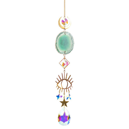 EVIL EYE AGATE SUNCATCHER