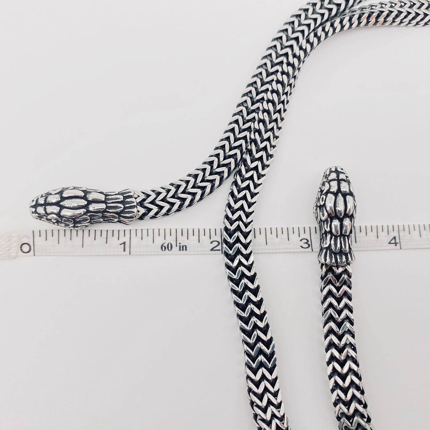 Punk Style Double Snake Head Men's Chain Necklace - MJ