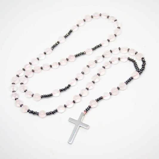 Rosary - Rose Quartz Prayer Beads - 8mm