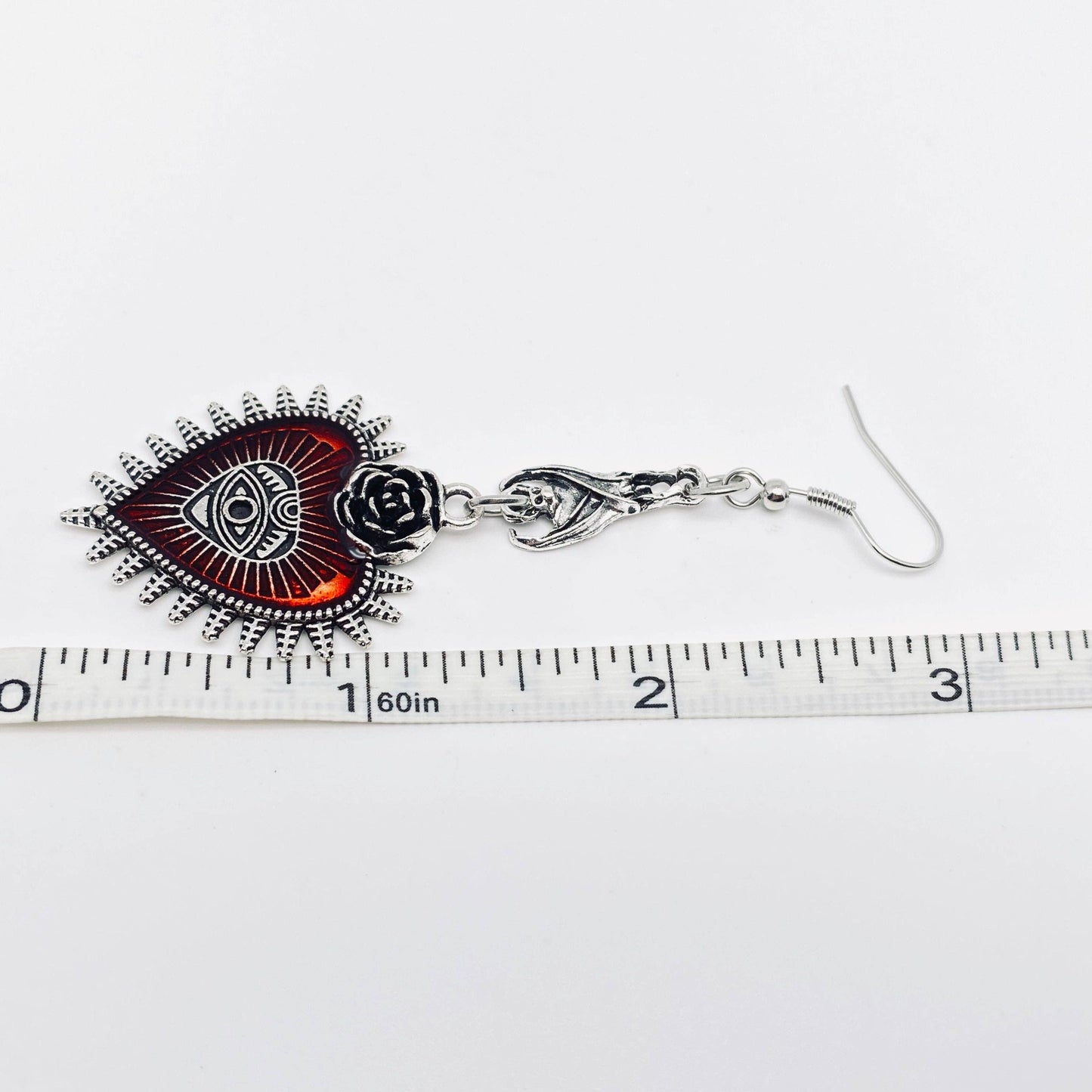 Earrings - Gothic Bat Heart