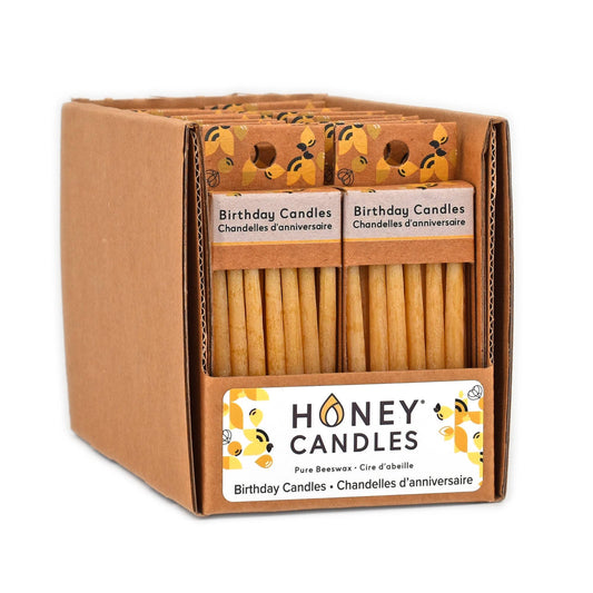 Beeswax Birthday Candles - Natural