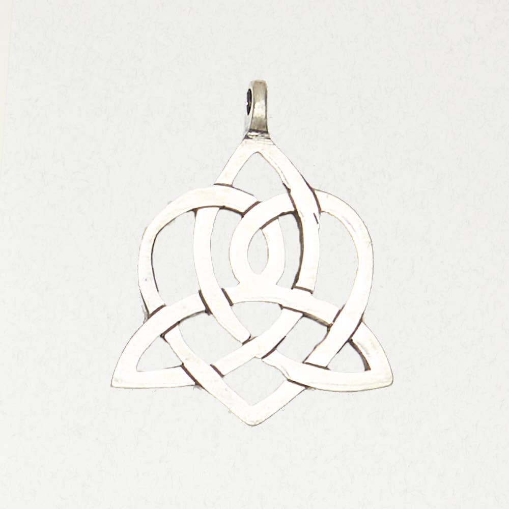 Celtic Pewter Pendant Necklace – Trinity Heart: Pewter