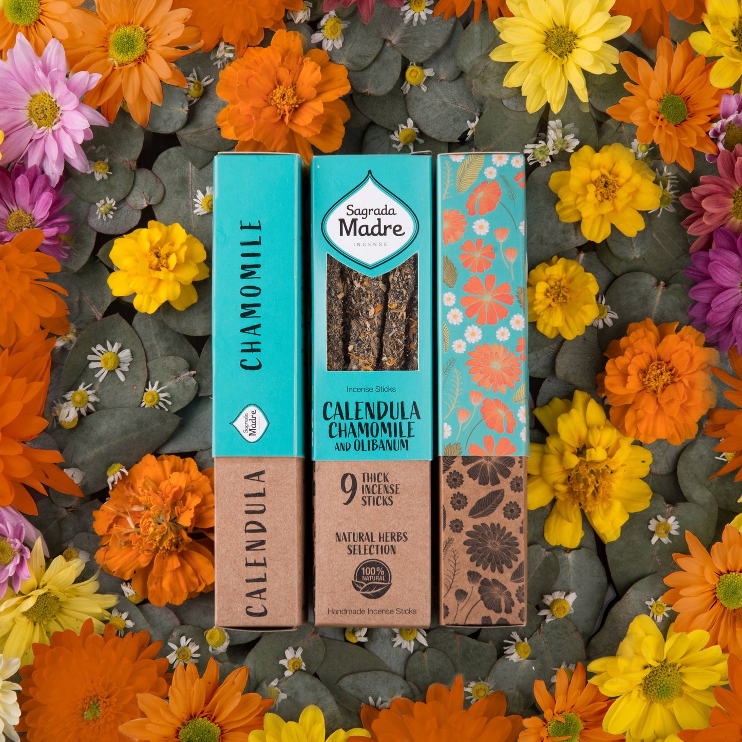 Flowers & Herbs Incense: Calendula & Chamomile