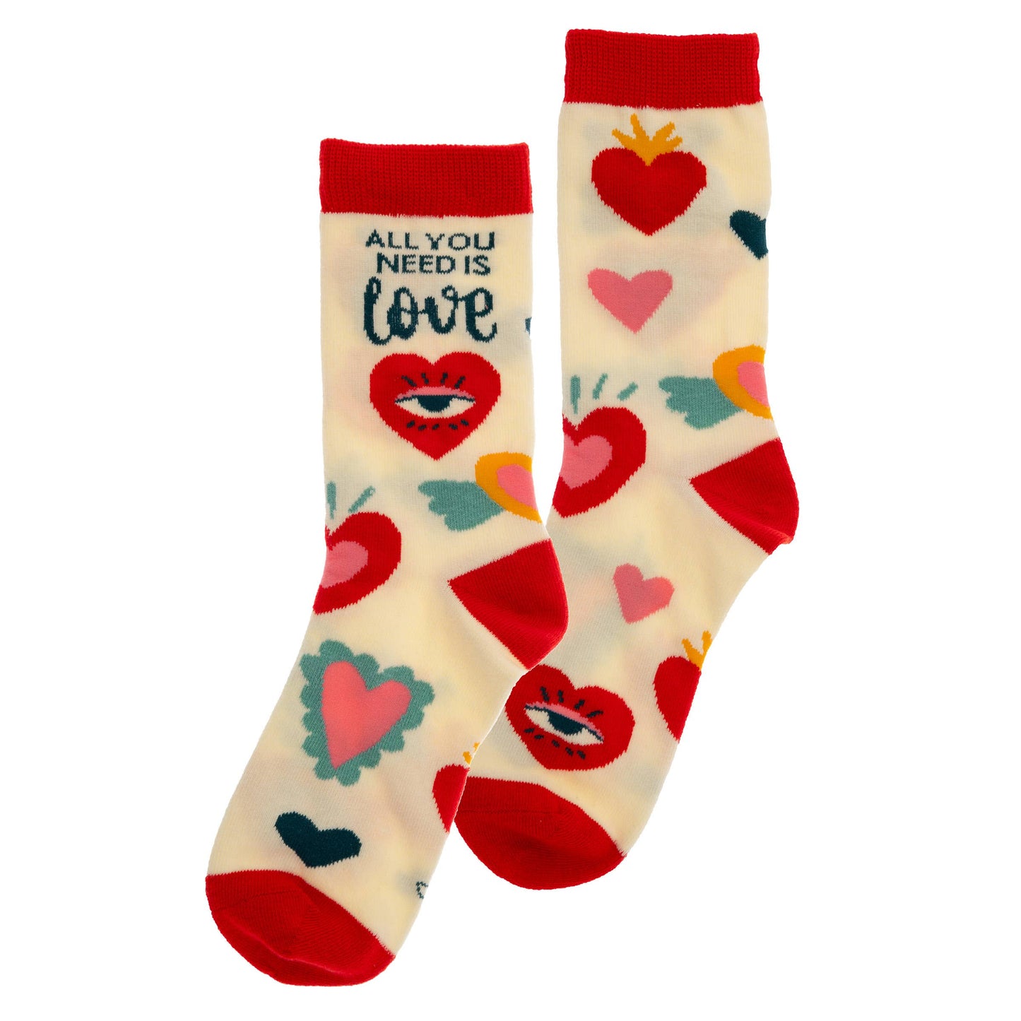 Karma - Crew Socks: Hearts - All You Need is Love