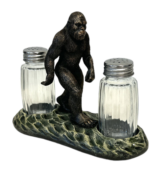 Bigfoot Sasquatch Cryptid Salt and Pepper Shaker Holder Set