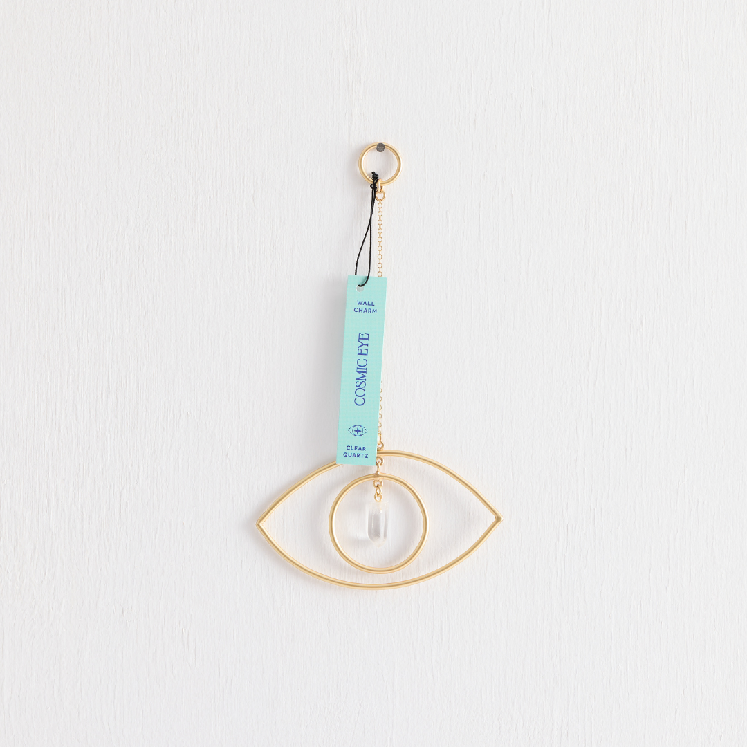 Cosmic Eye Clear Quartz Crystal Wall Charm