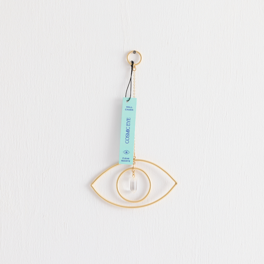 Cosmic Eye Clear Quartz Crystal Wall Charm